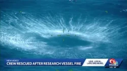 New video shows rescue off Louisiana coast after research vessel catches fire