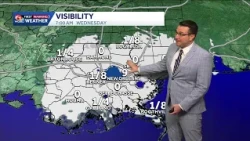 Dense morning fog could develop again and near record temperatures in southeast Louisiana