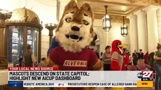 Mascots descend on State Capitol to highlightnew AICUP dashboard