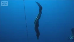 Russian athlete sets new 137m world record in international freediving competition without oxygen...