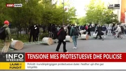 Kaos përpara Bashkisë së Tiranës, Policia bllokon me gaz lotsjellës protestuesit
