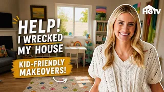 Turning Dangerous Disasters into Family Friendly Spaces | Help! I Wrecked My House | HGTV