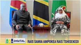 RAIS SAMIA ALIVYOMPOKEA MGENI WAKE RAIS WA DRC FELIX TSHISEKEDI