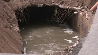 Rain Delays Sinkhole Repair Work