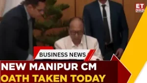 Y Khemchand Singh Takes Oath As New Manipur Chief Minister | Breaking News | ET Now