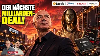 Dow Jones weakening - Nasdaq 100 strong! SanDisk, Infineon, Amazon, Bitcoin in check