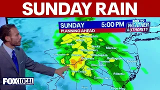 Philadelphia weather forecast: Sunday rain timeline