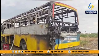 గురుకుల స్కూల్ బస్సులను తగలబెట్టిన గుర్తుతెలియని వ్యక్తులు