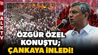YOU COULDN'T DROP A NEEDLE WITHOUT FINDING A PLACE! Özgür Özel spoke in front of Çankaya Municipa...