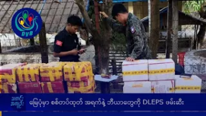 မြေပုံမှာ စစ်တပ်ထုတ် အရက်နဲ့ ဘီယာတွေကို DLEPS ဖမ်းဆီး- DVB News