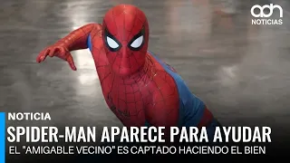 ¡Héroe de la vida real! Spider-Man empuja silla de ruedas en pleno tráfico
