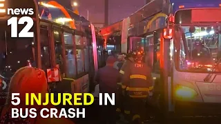 5 injured after MTA bus crashes into another bus
