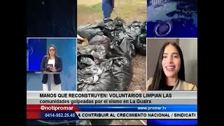 Volunteers clean up communities hit by the earthquake in La Guaira