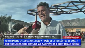 GUSTAVO TENUTO - WIFI GRATIS EN LA PLAZA DEL CIELO GRACIAS A LA FIBRA OPTICA DE CANAL 4