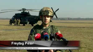 Katonai helikopterek települtek a nyíregyházi repülőtérre