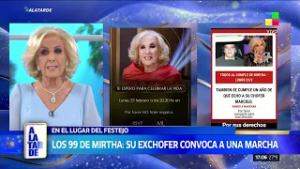 LLEGAN LOS 99 DE MIRTHA LEGRAND: SU EXCHOFER CONVOCA UNA MARCHA
