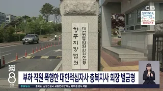 부하 직원 폭행한 대한적십자사 충북지사 회장 벌금형