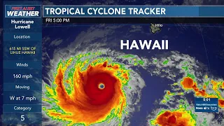 Hurricane Lowell again a category 5 system, still forecast to turn northward this weekend
