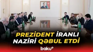 İranlı nazirin başçılıq etdiyi nümayəndə heyəti Prezidentin qəbulunda - Baku TV