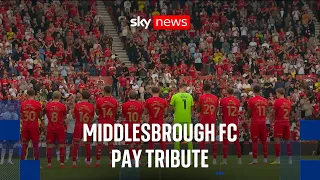 Middlesbrough FC hold one-minute applause for officers killed in A66 crash