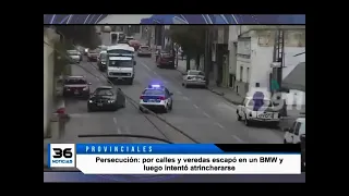 Persecución: por calles y veredas escapó en un BMW y luego intentó atrincherarse