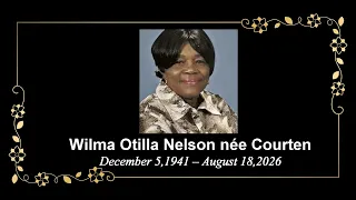 Death Announcement - Wilma Otilla Nelson née Courten