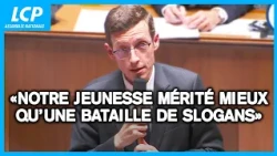 "Our youth deserve better than a battle of slogans," declares Edouard Geffray