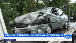 NOVE PESSOAS FICARAM FERIDAS EM ACIDENTE NA BR-277 NESTA TERÇA (17)