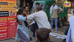 Daughter-in-law enraged by gossip, slaps father-in-law in public! #viralvideo