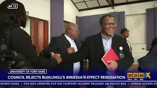 Fort Hare VC Buhlungu resigns, but Council says he cannot leave immediately