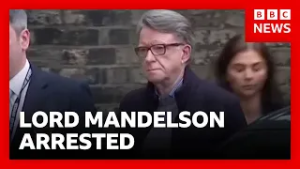 Lord Mandelson arrested after claims he shared financial information with Jeffrey Epstein | BBC News