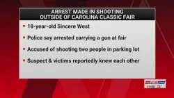 Teen arrested after 2 shot while cleaning up parking lots after Carolina Classic Fair in Winston-Sal