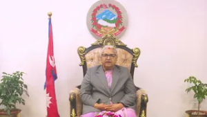 प्रधानमन्त्री सुशीला कार्कीले नेपाली प्रतिनिधिमण्डलको प्रमुखका हैसियतमा दिनुभएको भिडिओ सन्देश