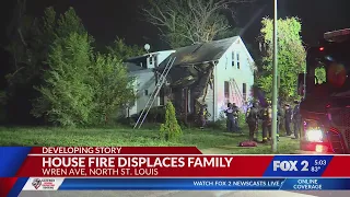 Overnight house fire in north city displaces family