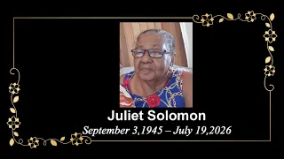 Death Announcement -  Juliet Solomon
