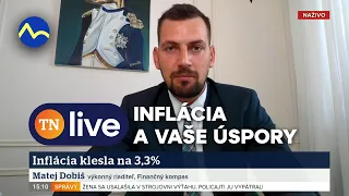 Matej Dobiš: Inflácia klesla na 3,3% | TN live