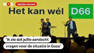Rob Jetten removed from stage by security during speech at D66 congress