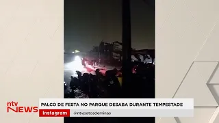 Storm destroys event structure at Patos de Minas Exhibition Park; there are injuries