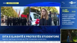 Dita e 6 e protestës - Protestuesit hedhin mjete piroteknike , Policia përgjigjet me gaz lotsjellës