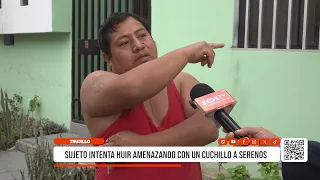 Trujillo: Man attempts to flee after threatening security guards with a knife