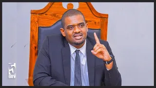 MEMBERS OF PARLIAMENT CHEER AS DEOGRATIUS NDEJEMBI ARRIVES AT PARLIAMENT TODAY