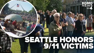 Flowers return to Seattle Center for 9/11 memorial ceremony 25 years later