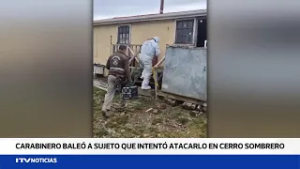 Hombre es baleado tras intentar atacar a carabinero con arma blanca en la madrugada