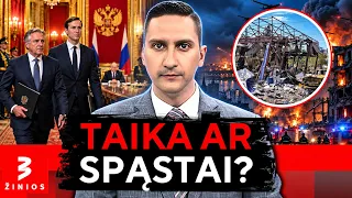 Maskvoje – derybos, Ukrainoje – smūgiai: taikos planas prasideda chaose