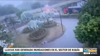 Monday morning rains cause flooding in the Niquía sector
