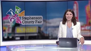 Derek Bayne talks with Kate Boyer at the Stephenson Co. Fair