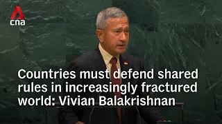 Shared global rules must be defended in increasingly fractured world: Vivian Balakrishnan
