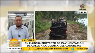 Paving project for the road to the Cangrejal River Basin in La Ceiba is underway