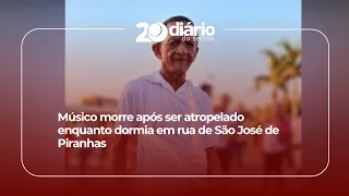 Musician dies after being run over while sleeping on a street in São José de Piranhas