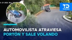 Flying? Video captures the exact moment a car crashes in Cuajimalpa